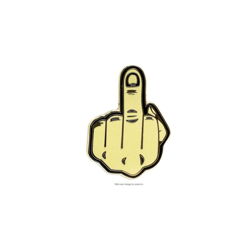 Male Middle Finger Enamel Fitted Hat Pin