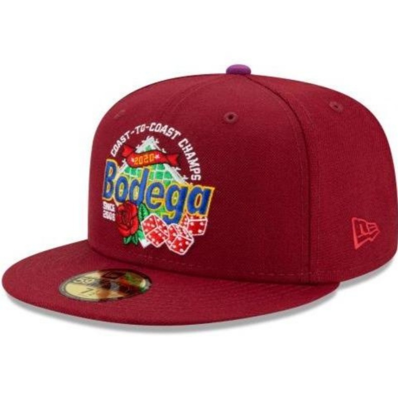 New Era Bodega Coast-To-Coast Champs Burgundy 59FIFTY Fitted Hat