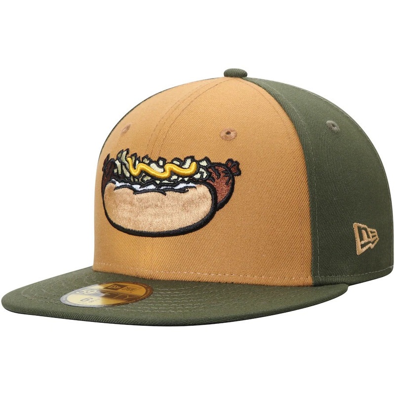 New Era Khaki/Olive Wisconsin Timber Rattlers Brats Theme Nights On-Field 59FIFTY Fitted Hat