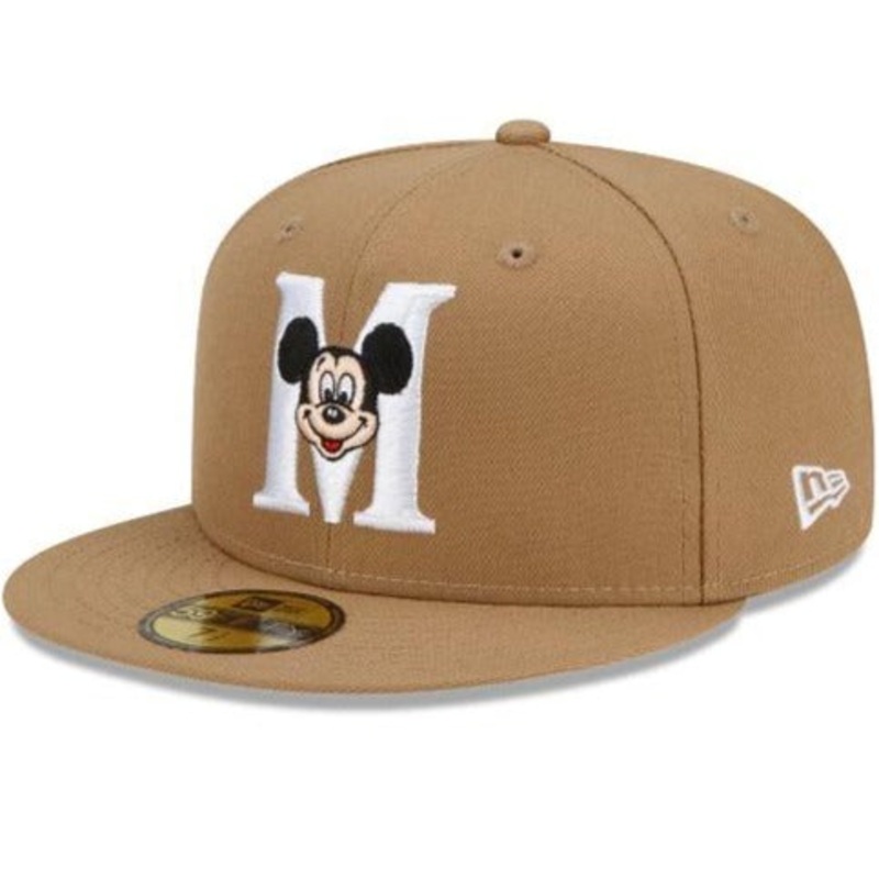 New Era Mickey Mouse Letterman Khaki/White 2021 59FIFTY Fitted Hat