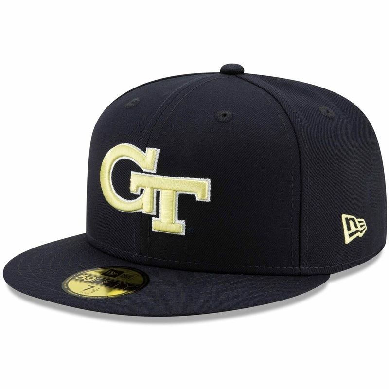 New Era Navy Georgia Tech Yellow Jackets Primary Team Logo Basic 59FIFTY Fitted Hat