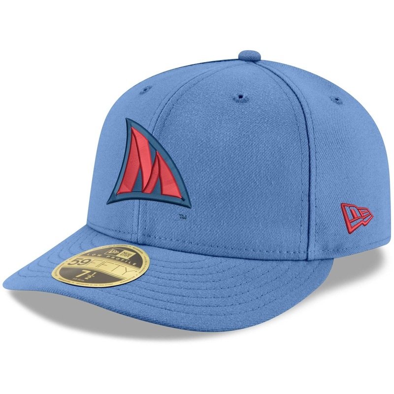 New Era Ole Miss Rebels Light Blue Basic Low Profile 59FIFTY Fitted Hat