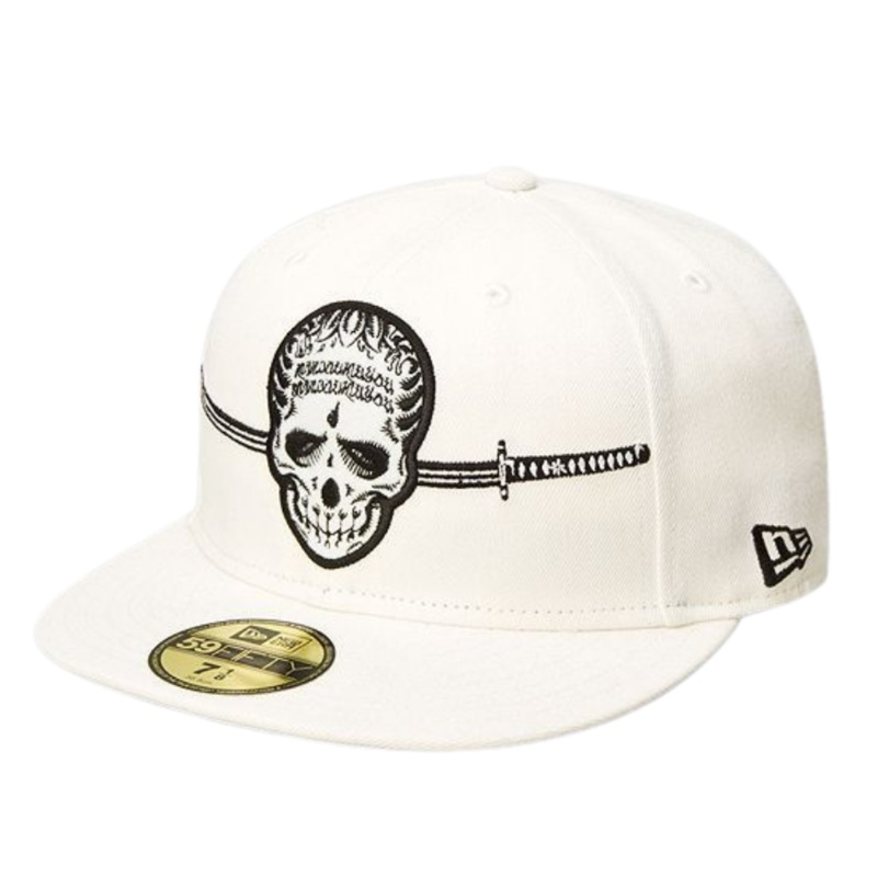 New Era Skull Head/Sword White 59FIFTY Fitted Hat