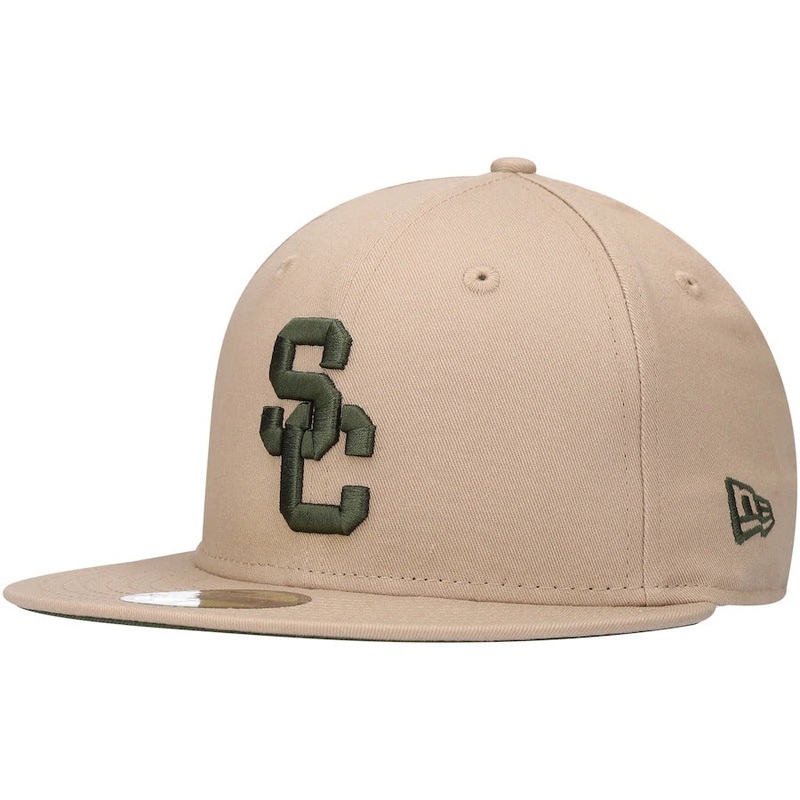 New Era Tan USC Trojans Camel & Rifle 59FIFTY Fitted Hat