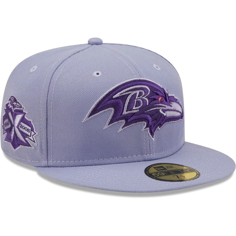 New Era Baltimore Ravens Purple 10 Years The Pastels 59FIFTY Fitted Hat