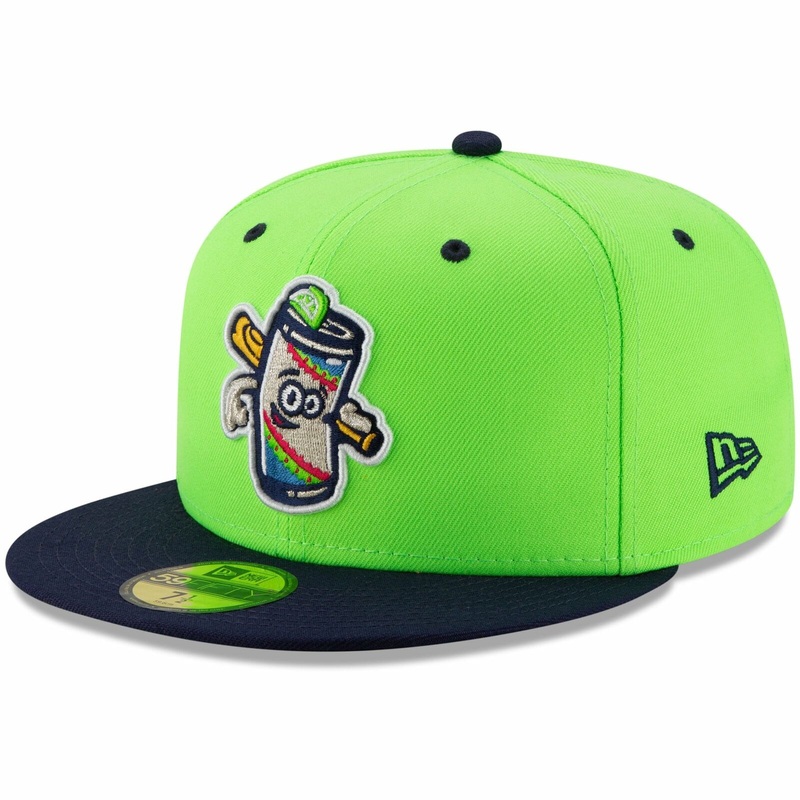 New Era Durham Bulls Neon Green/Navy Copa de la Diversion 59FIFTY Fitted Hat