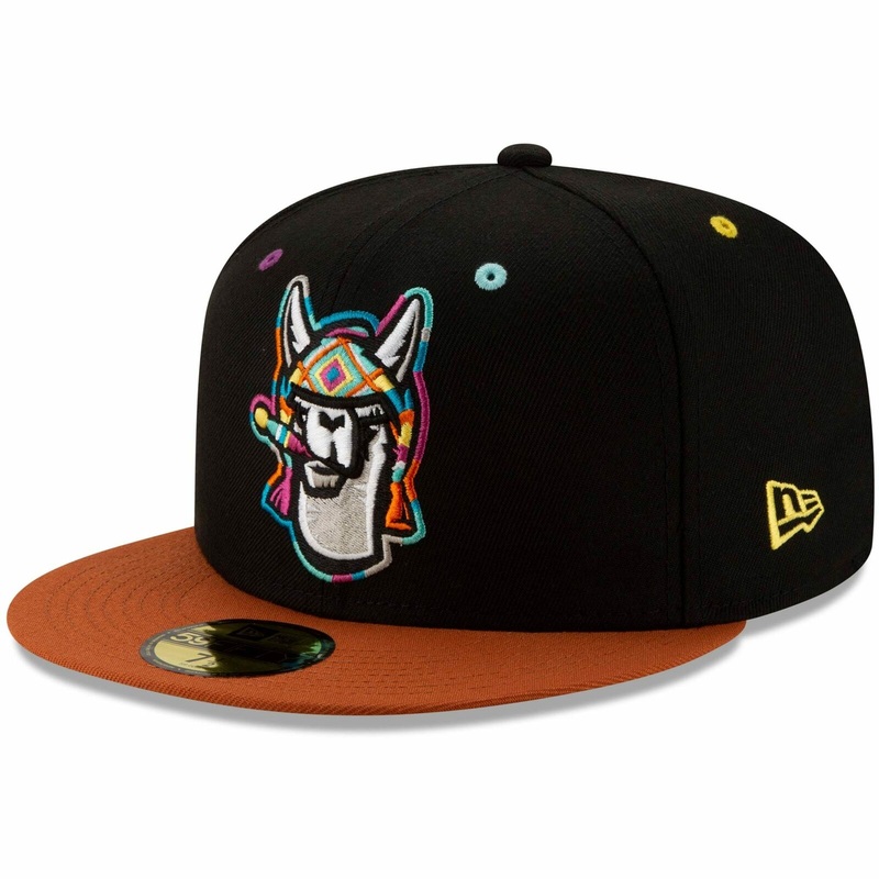 New Era Llamas de Hickory Black/Orange Copa de la Diversion 59FIFTY Fitted Hat