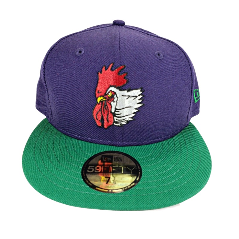 New Era Port City Roosters Purple/Green 59FIFTY Fitted Hat