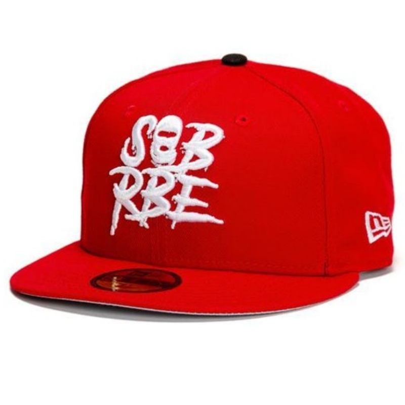 New Era SOB X RBE Red Hip Hop 59FIFTY Fitted Hat