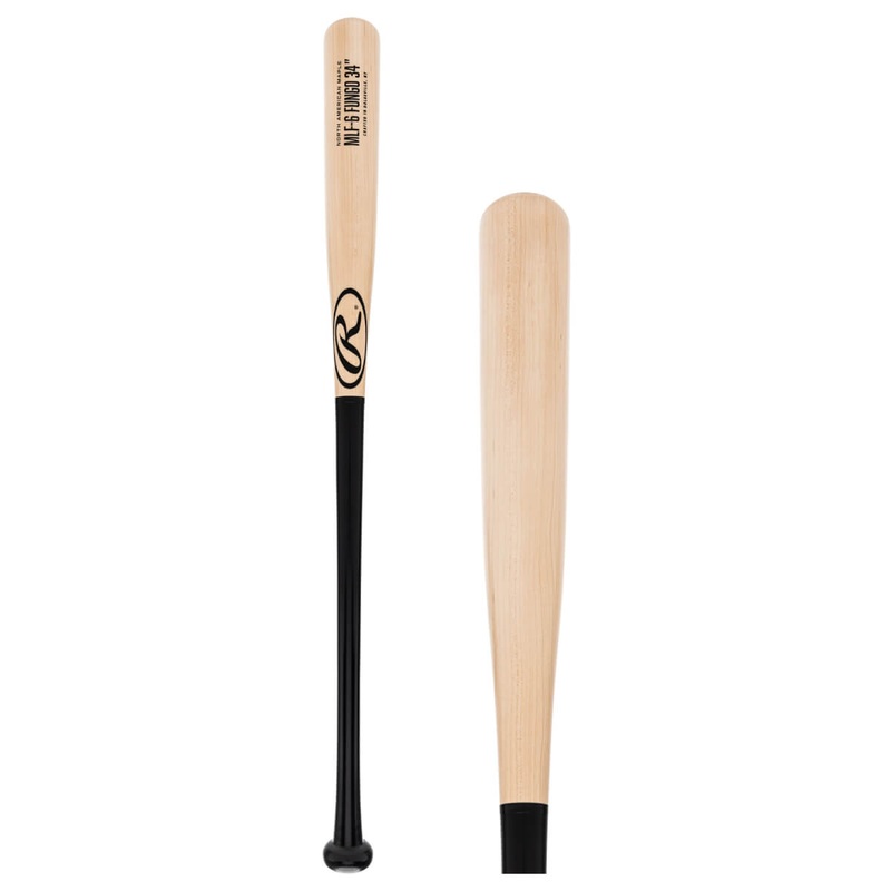 Rawlings Fungo Maple Wood Bat – Black / Natural