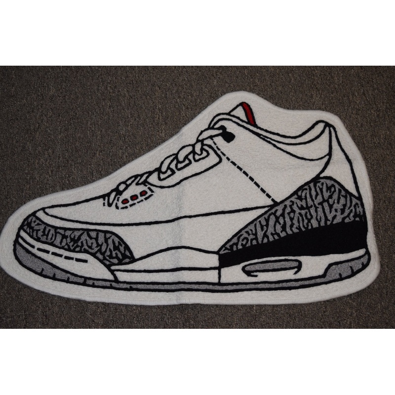 White Cement 3 Rug Door Mat