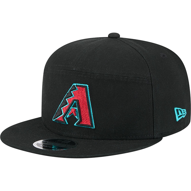 MLB Arizona Diamondbacks Cotton Canvas 9FIFTY Split Panel Snapback Hat – Black