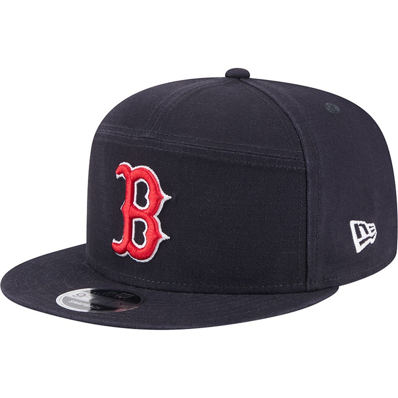 MLB Boston Red Sox Cotton Canvas 9FIFTY Split Panel Snapback Hat – Navy