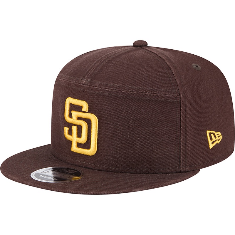 MLB San Diego Padres Cotton Canvas 9FIFTY Split Panel Snapback Hat – Brown