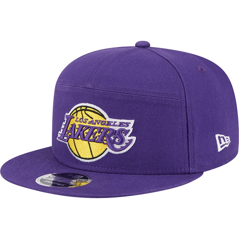 NBA Los Angeles Lakers Cotton Canvas 9FIFTY Split Panel Snapback Hat – Purple