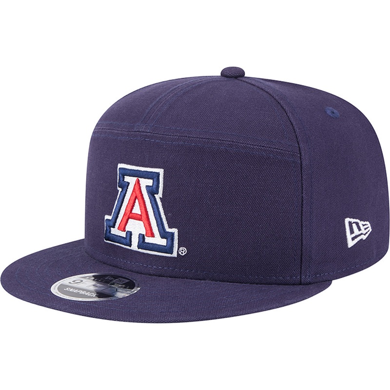 NCAA Arizona Wildcats Cotton Canvas 9FIFTY Split Panel Snapback Hat – Navy