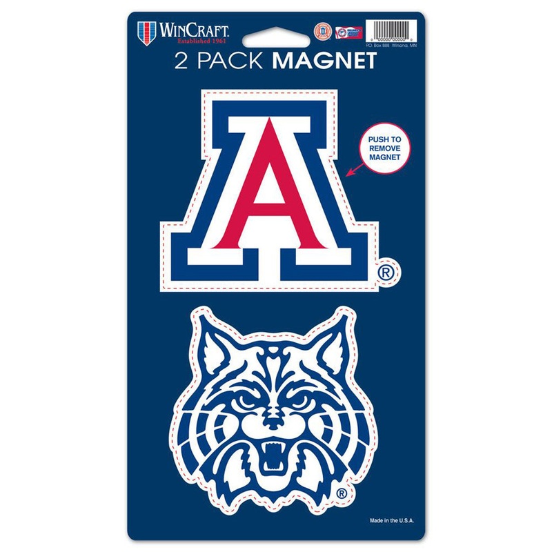 NCAA Arizona Wildcats WinCraft 2-Pack 5″x 9″ Magnets – Navy