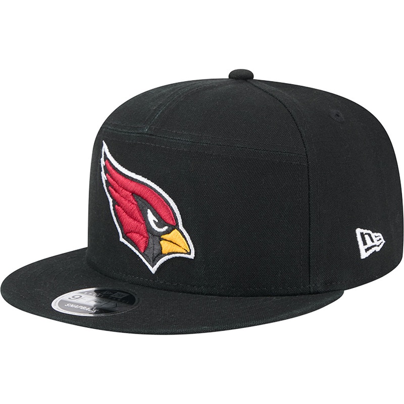 NFL Arizona Cardinals Cotton Canvas 9FIFTY Split Panel Snapback Hat – Black
