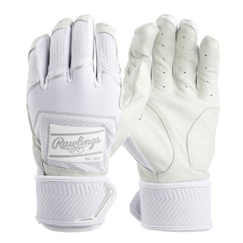 Rawlings Adult Workhorse Batting Gloves Compression Strap – (WHC2BG-W)