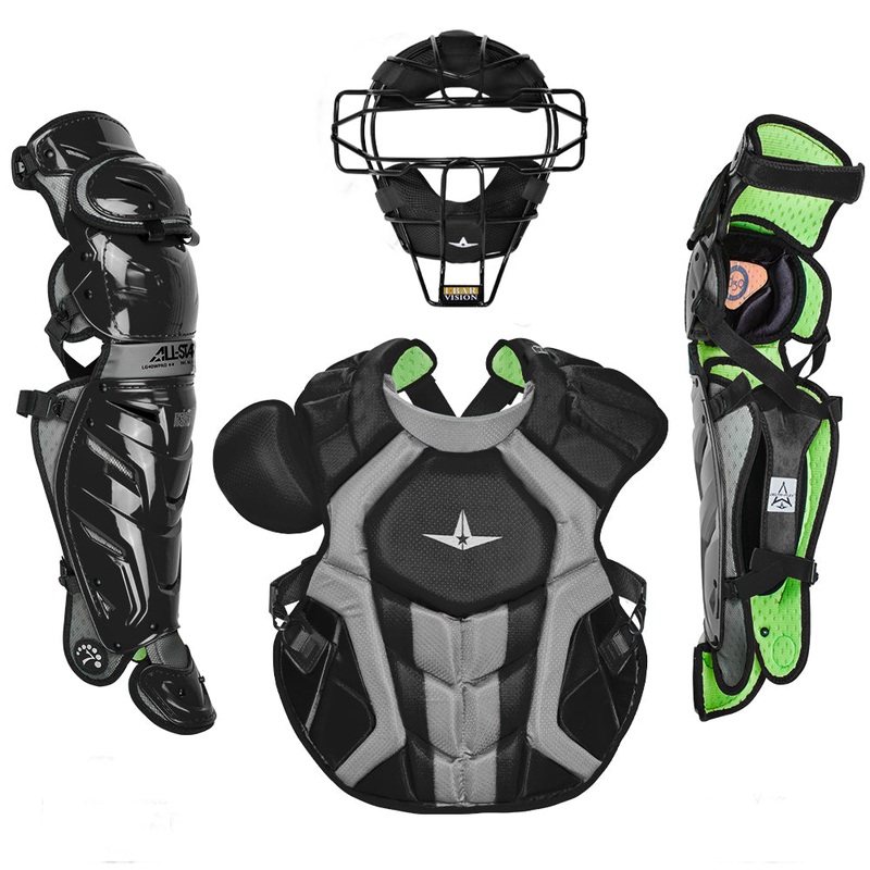 All-Star System 7 Axis CKCCPRO1XTM Adult Baseball Professional Level Catcher’s Gear Set w/ Traditional Mask