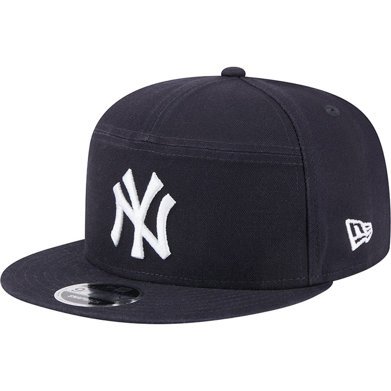 MLB New York Yankees Cotton Canvas 9FIFTY Split Panel Snapback Hat – Navy