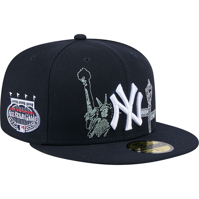 MLB New York Yankees New Era State Stitch 59FIFTY Fitted Hat – Navy