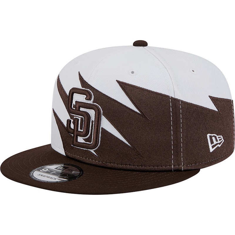 MLB San Diego Padres New Era Jagged 9FIFTY Snapback Hat – White