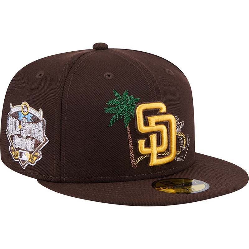 MLB San Diego Padres New Era State Stitch 59FIFTY Fitted Hat – Brown