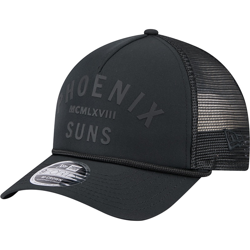 NBA Phoenix Suns New Era Minimalist 9FORTY M-Crown Snapback Trucker Hat – Black