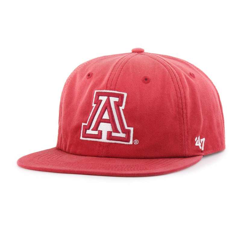 NCAA Arizona Wildcats ’47 Sebasco Captain Snapback Hat – Red