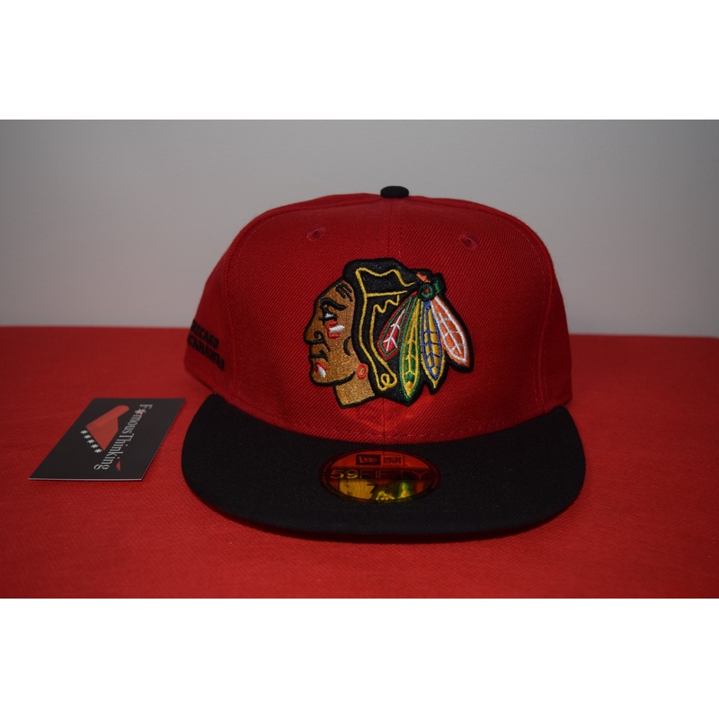 NHL New Era Chicago Blackhawks Red Black Fitted 59Fifty