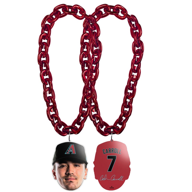 MLB Arizona Diamondbacks Corbin Carroll FanFave Head Fan Chain – Red
