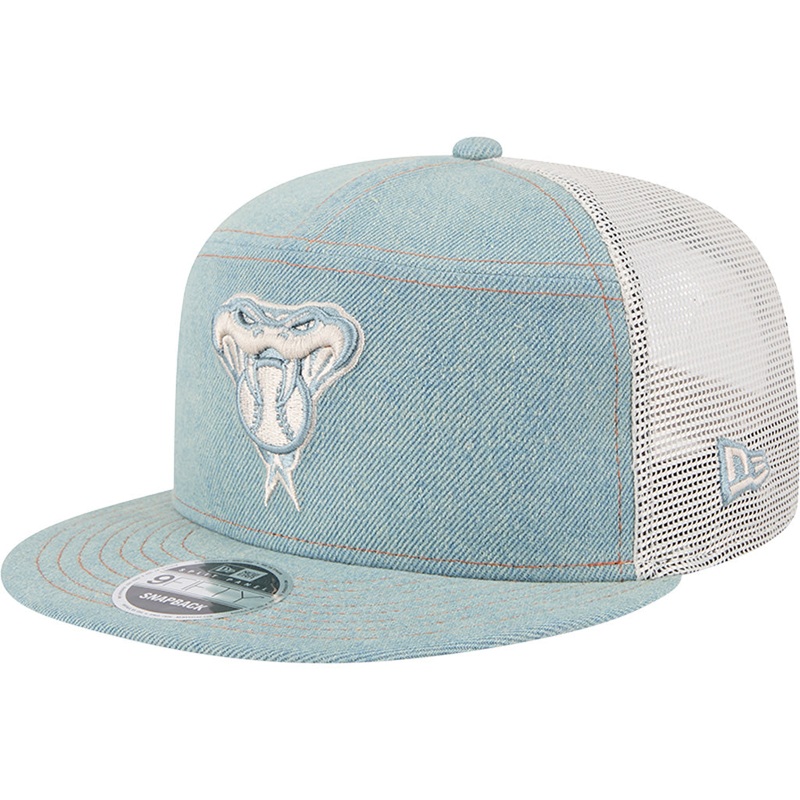 MLB Arizona Diamondbacks New Era Denim 9FIFTY Split Panel Snapback Trucker Hat – Navy