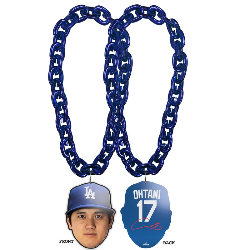 MLB Los Angeles Dodgers Shohei Ohtani FanFave Head Fan Chain – Blue