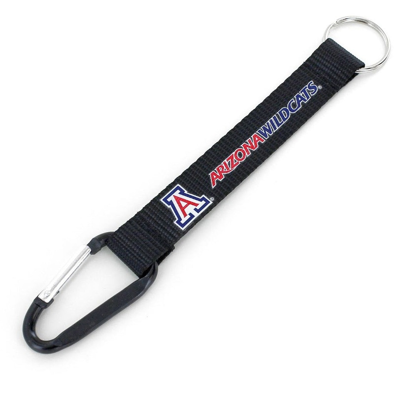 NCAA Arizona Wildcats Aminco Carabiner Lanyard Keychain – Black