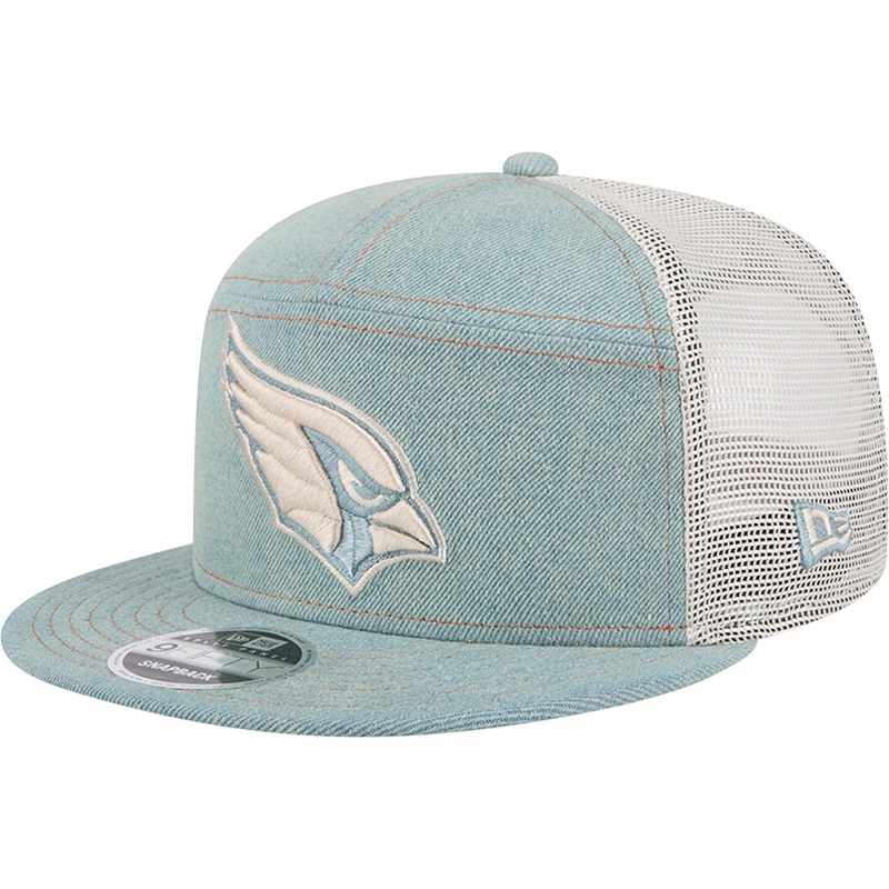 NFL Arizona Cardinals New Era Denim 9FIFTY Split Panel Snapback Trucker Hat – Navy