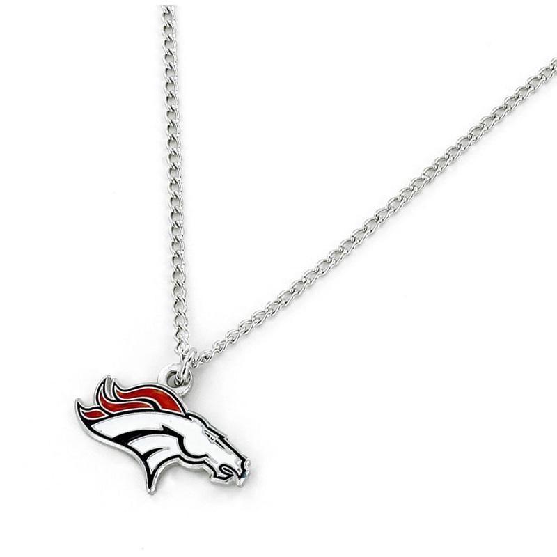 NFL Denver Broncos Aminco Logo Necklace – White