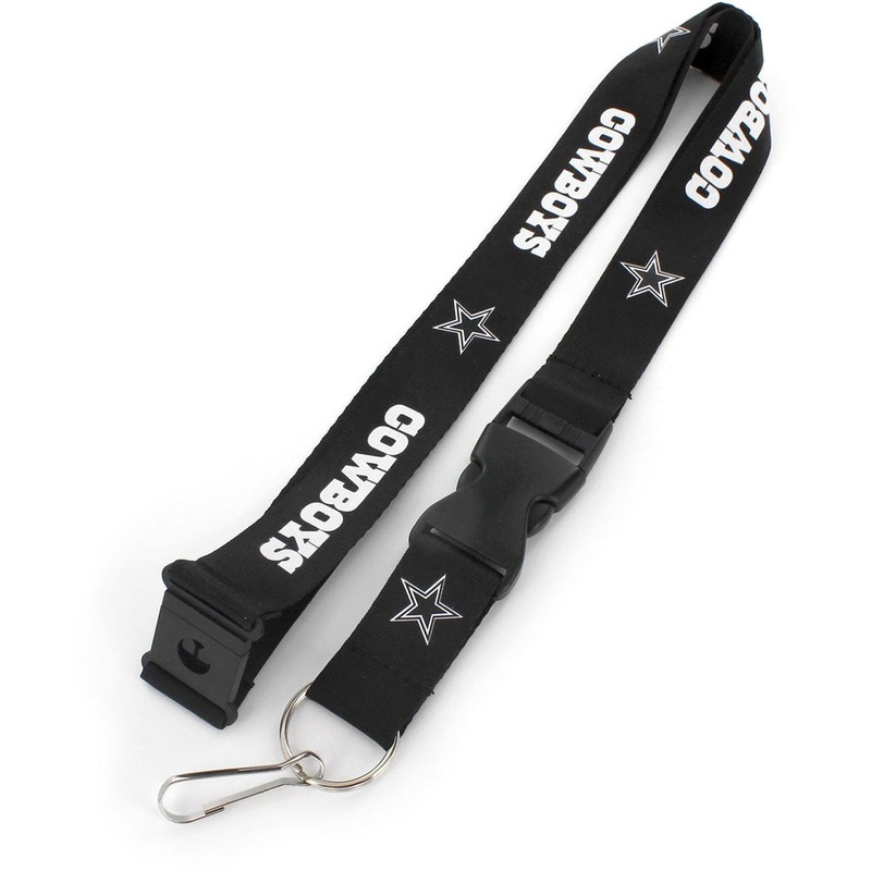 NFL Dallas Cowboys Aminco Black & White Lanyard – Black