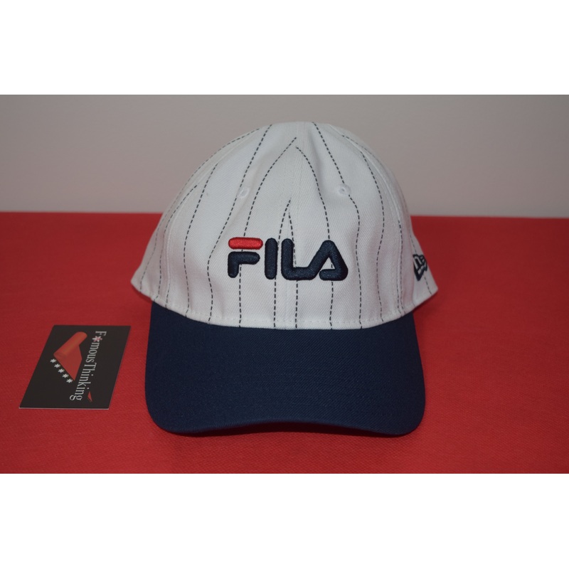 Fila X New Era White Pinstripe Strapback 9Twenty