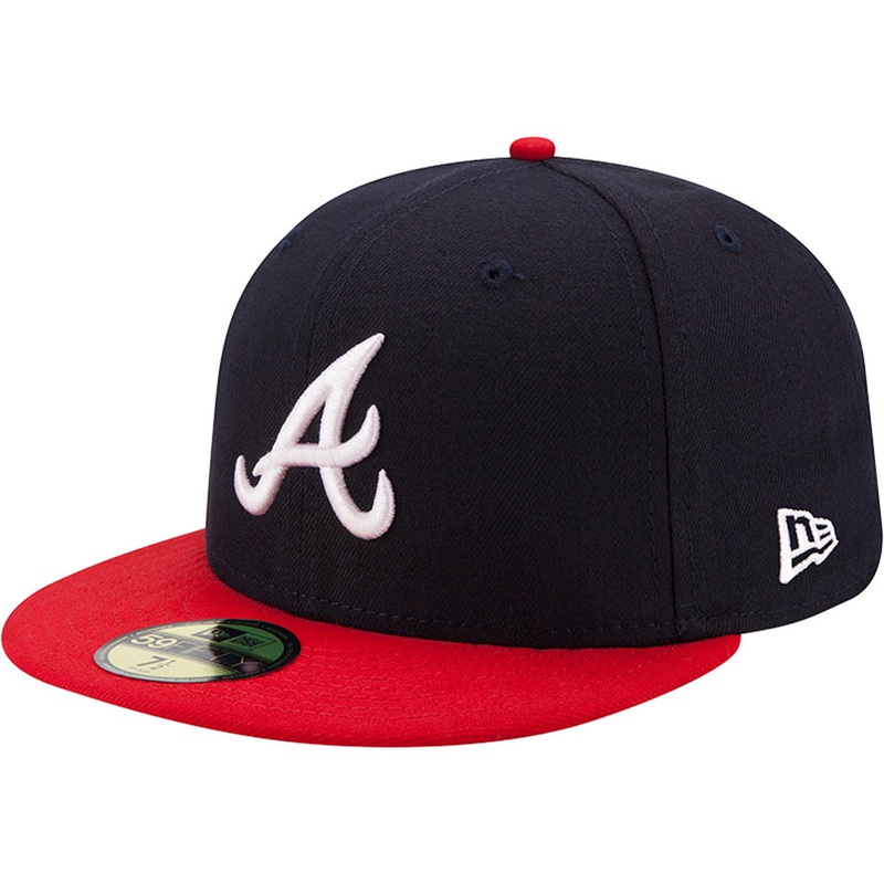 MLB Atlanta Braves Youth New Era Home Authentic Collection 59FIFTY Fitted Hat – Navy