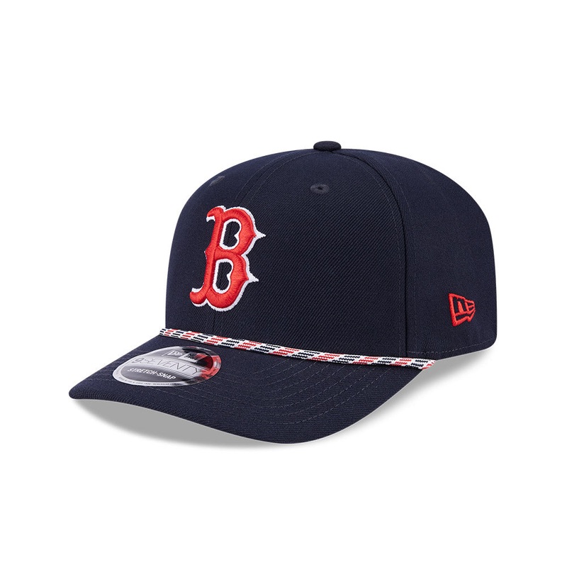MLB Boston Red Sox New Era Multicolor Rope 9SEVENTY Stretch-Snapback Hat – Navy