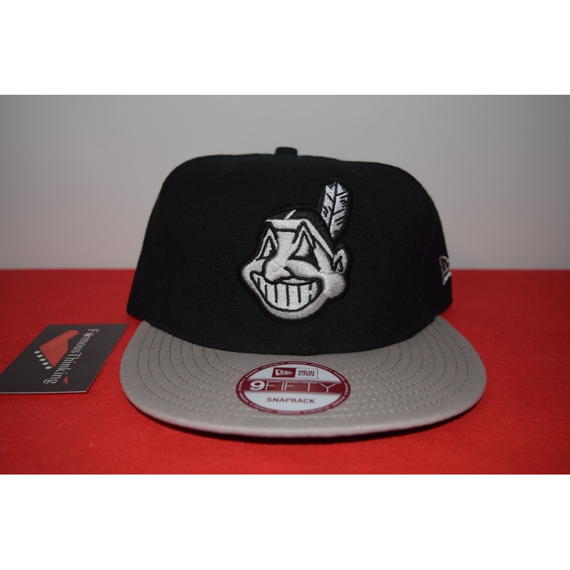 MLB New Era Cleveland Indians Grey Wahoo Snapback 9Fifty