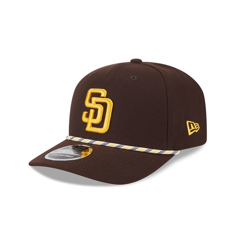 MLB San Diego Padres New Era Multicolor Rope 9SEVENTY Stretch-Snapback Hat – Brown