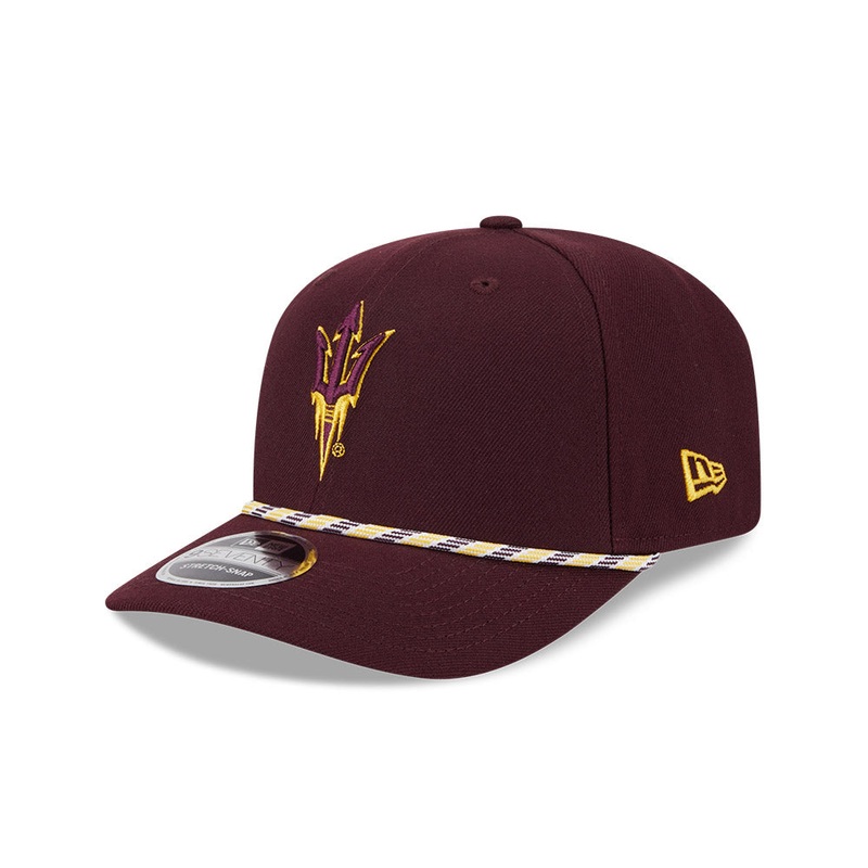 NCAA Arizona State Sun Devils New Era Multicolor Rope 9SEVENTY Stretch-Snapback Hat – Maroon