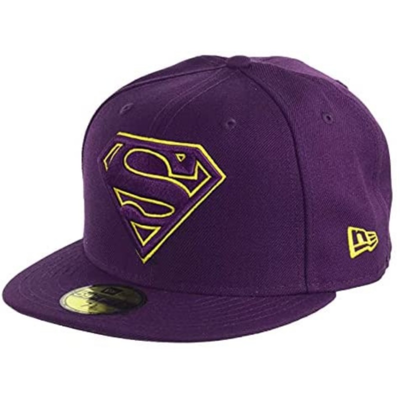 New Era Superman Purple/Yellow 59FIFTY Fitted Hat