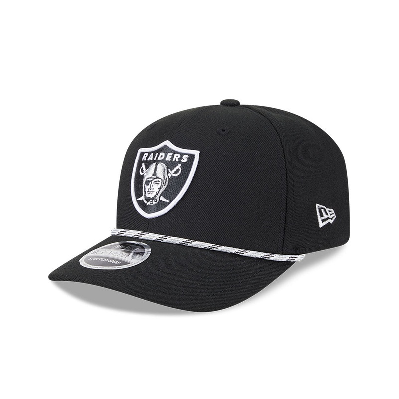 NFL Las Vegas Raiders New Era Multicolor Rope 9SEVENTY Stretch-Snapback Hat – Black