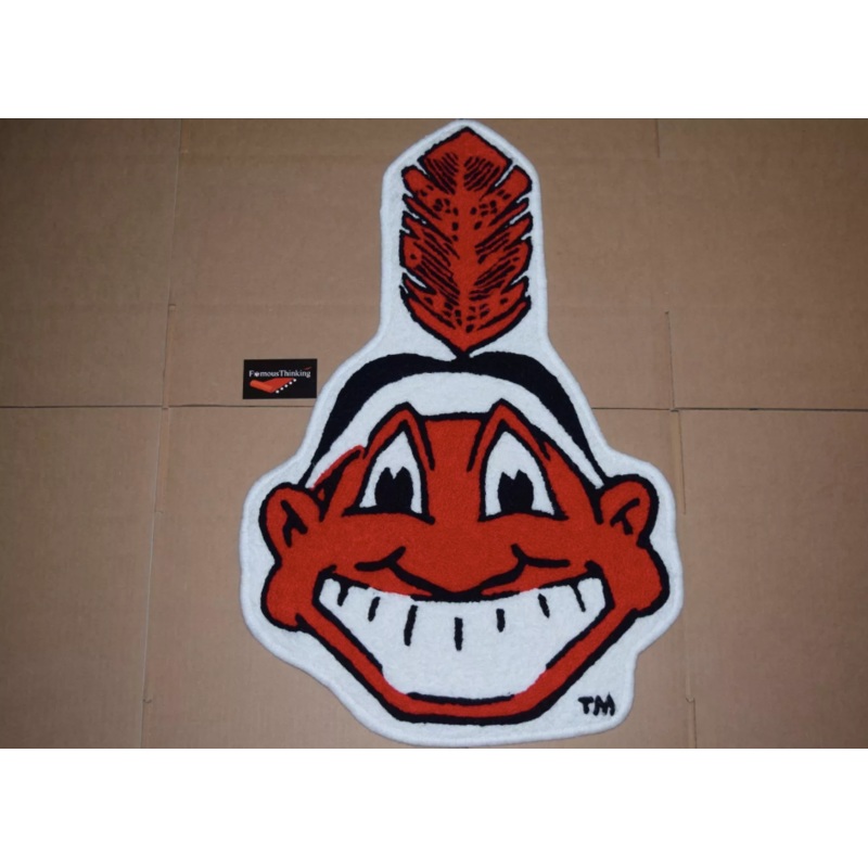 Cleveland Indians Chief Wahoo Retro Logo Rug Door Mat