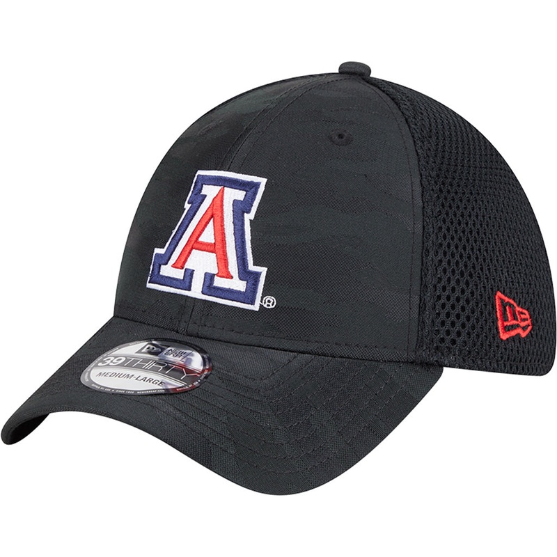 NCAA Arizona Wildcats New Era Black Camo 39THIRTY Flex Fit Hat – Black