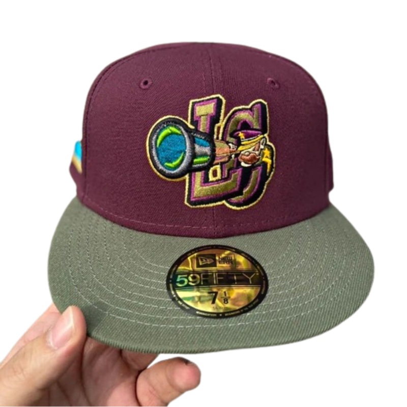 New Era Lake County Captain Bordeaux Maroon 59FIFTY Fitted Hat