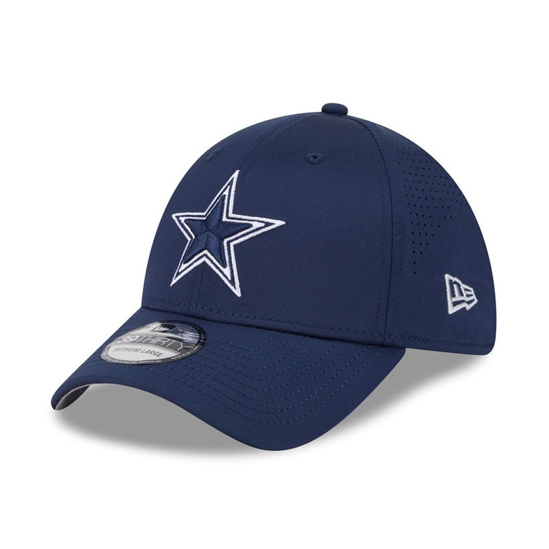 NFL Dallas Cowboys New Era Mid Perf 39THIRTY Flex Fit Hat – Navy